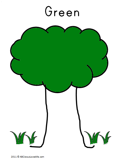 Green Tree Coloring Sheet